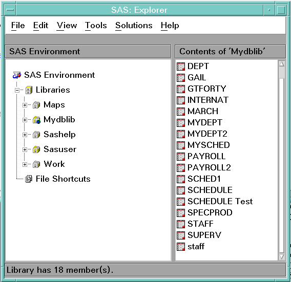 SAS Explorer Window Listing Case-Sensitive DBMS Objects