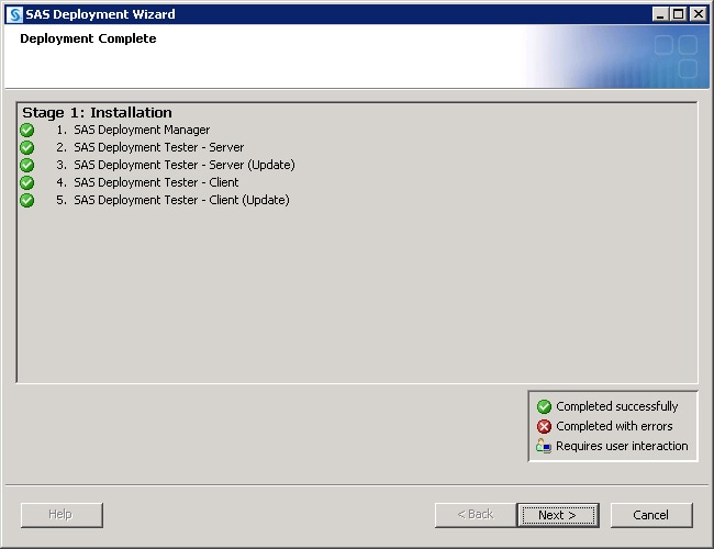 Deployment Complete page