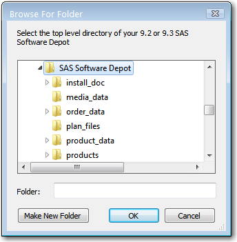 Browse for Folder Dialog Box