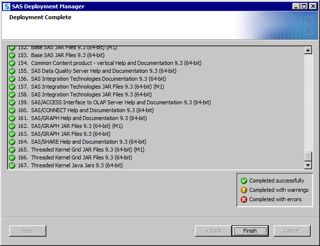 Deployment Complete page