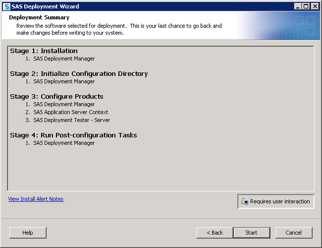 Deployment Summary page