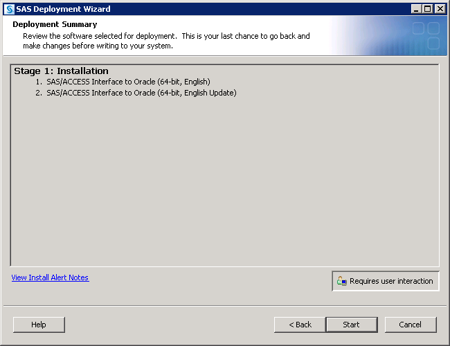 Deployment Summary page