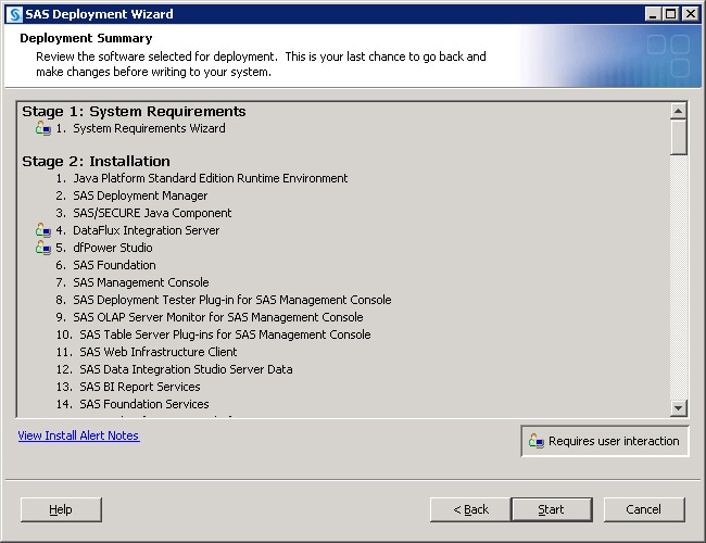 Deployment Summary wizard page