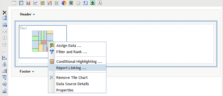 Report Linking Menu Item for a Tile Chart