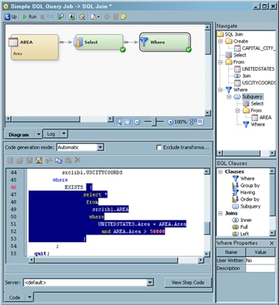 Sample WHERE Clause Subquery