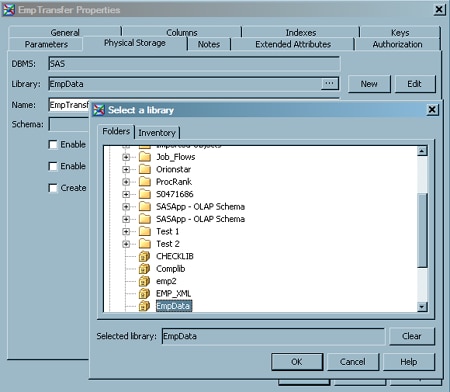 Sample Select a library Window