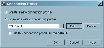 Connection Profile Window