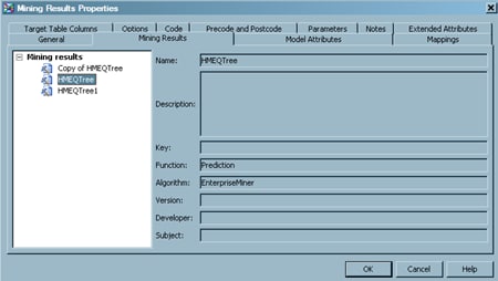 Sample Mining Results Tab