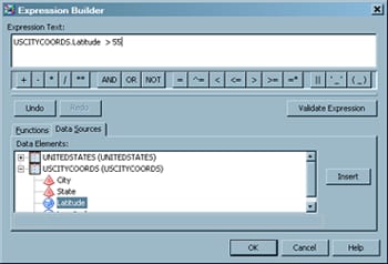 Expression Builder Window