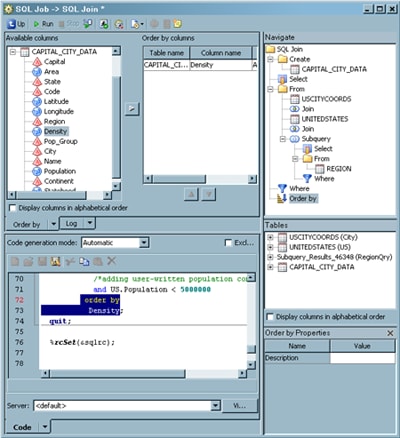 Sample SQL Query Sorted with an ORDER BY Clause