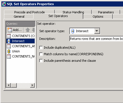 Set Operators Section