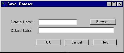 Save Dataset Dialog Box