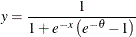 \[  y=\frac{1}{1+e^{-x}\left( e^{-\theta }-1\right) }  \]