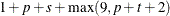 ${1+p+s+\max ( 9, p+t+2 ) }$