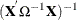 $\displaystyle  (\Strong{X} ^{}{\Omega }^{-1}\Strong{X} )^{-1} \nonumber  $