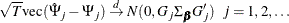 \[  \sqrt {T} \mr {vec} (\hat\Psi _ j - \Psi _ j ) \stackrel{d}{\rightarrow } N(0, G_ j\Sigma _{\bbeta } G_ j’) ~ ~ j=1,2,\ldots  \]