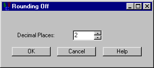 Rounding Off Dialog Box