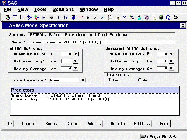 Dynamic Regression Model