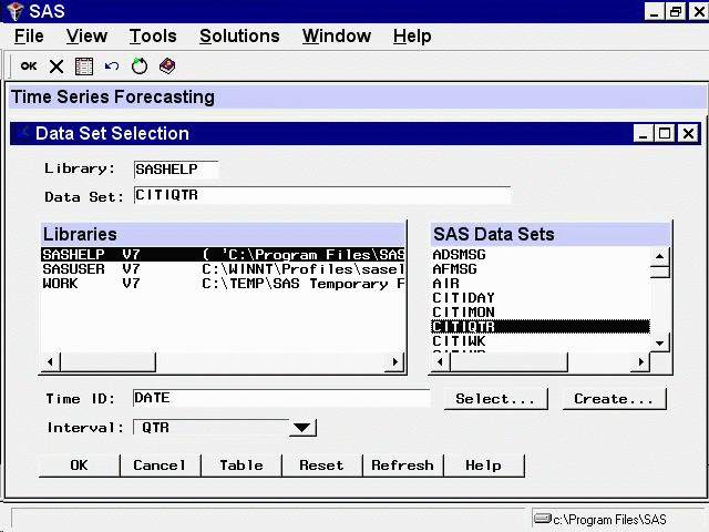 CITIQTR Data Set Selected