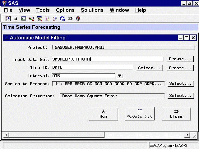 Automatic Model Fitting Window