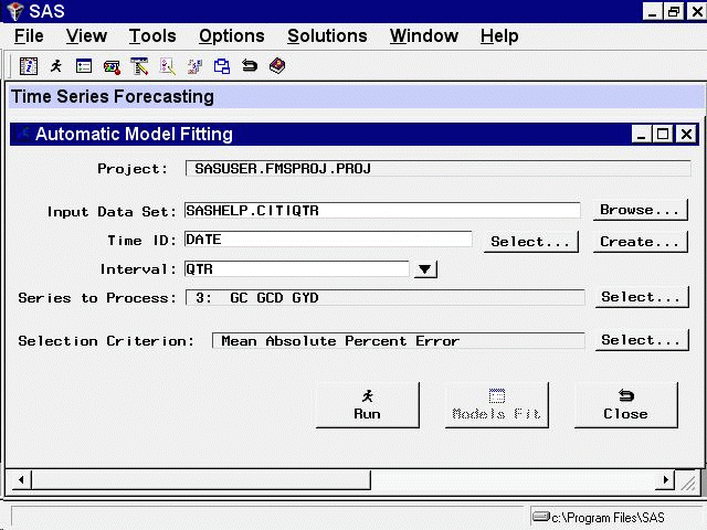 Automatic Model Fitting Window