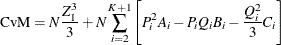 \[  \text {CvM} = N \frac{Z_1^3}{3} + N \sum _{i=2}^{K+1} \left[ P_ i^2 A_ i - P_ i Q_ i B_ i - \frac{Q_ i^2}{3} C_ i \right]  \]