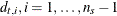 $d_{t,i}, i=1, \ldots , n_ s-1$