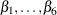 $\beta _{1}, \ldots , \beta _{6}$