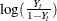 $\log (\frac{Y_ t}{1 - Y_ t})$