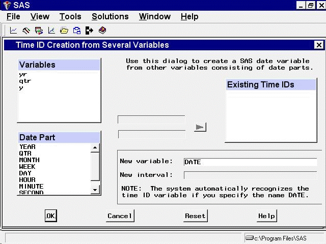 Creating a Time ID Variable from Date Parts