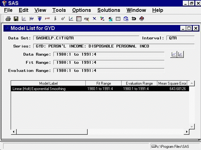 Model List Window