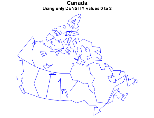 Map of Canada After Using GREDUCE procedure