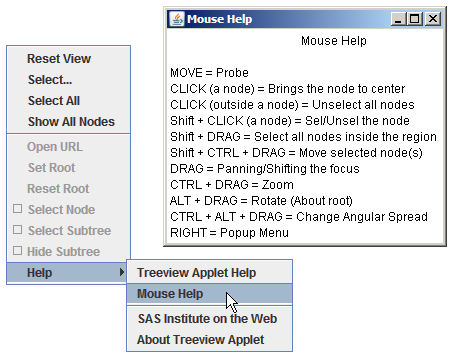 Pop-up menu for Treeview applet