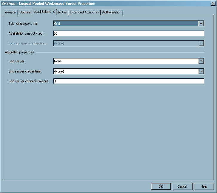 Load Balancing tab