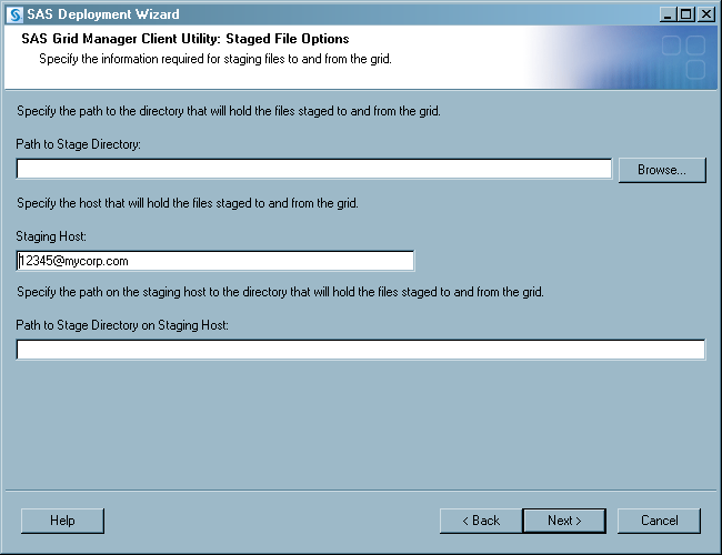 sasgrid install staging options