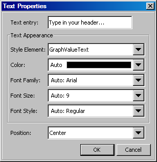 Text Properties dialog box