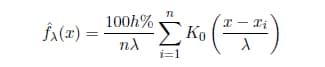 kernel distribution estimator