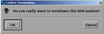 Confirm Termination Dialog Box