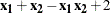 $\displaystyle  \mb {x_1} + \mb {x_2} - \mb {x_1}\mb {x_2} + 2  $