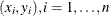 $({x}_ i, y_ i), i=1,\ldots ,n$