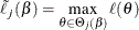 \[  \tilde{\ell }_ j(\beta ) = \max _{\theta \in \Theta _ j(\beta )} \ell (\theta )  \]