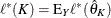 $\ell ^*(K) = \mr {E}_ Y \ell ^*(\hat{\theta }_ K)$