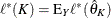 $\ell ^*(K) = \mr{E}_ Y \ell ^*(\hat{\theta }_ K)$