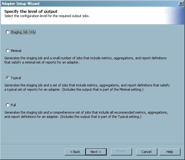 Specifying the Level of Output Page