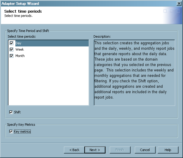 Selecting Time Periods Page