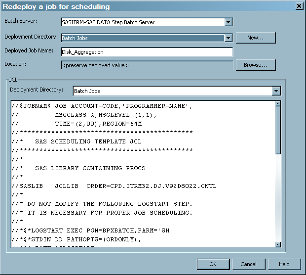 Redeploying a z/OS Job for Scheduling