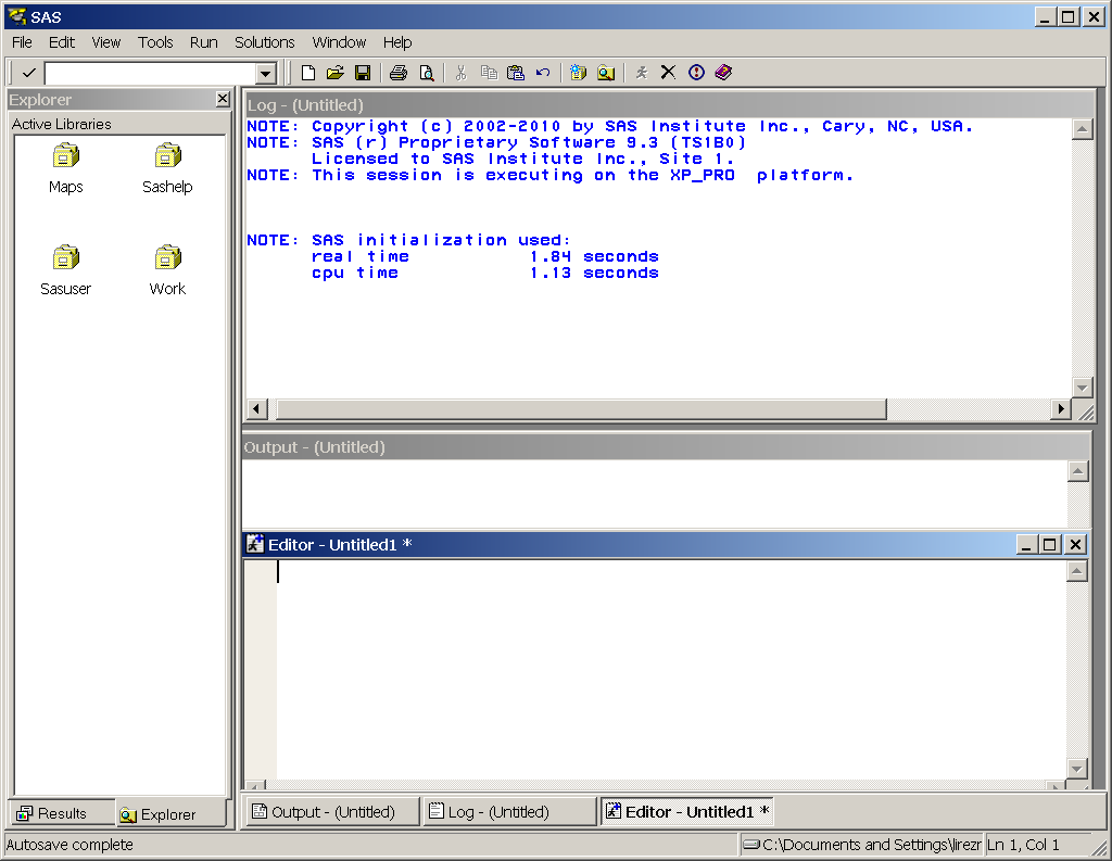 Windows in the SAS Windowing Environment