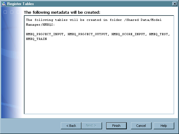 Register Tables Summary