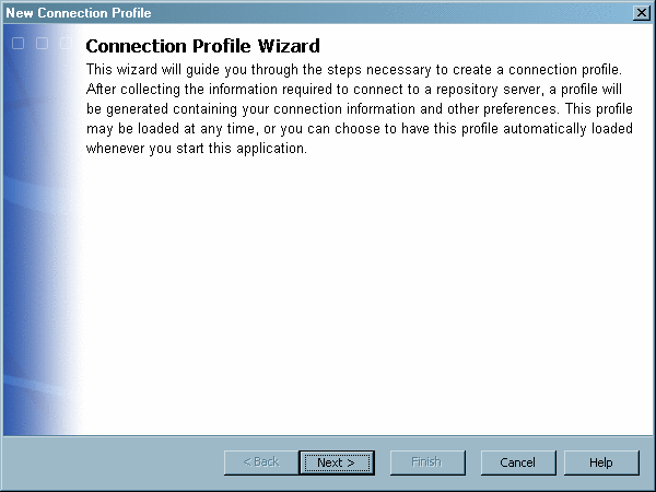 Connection Profile Wizard