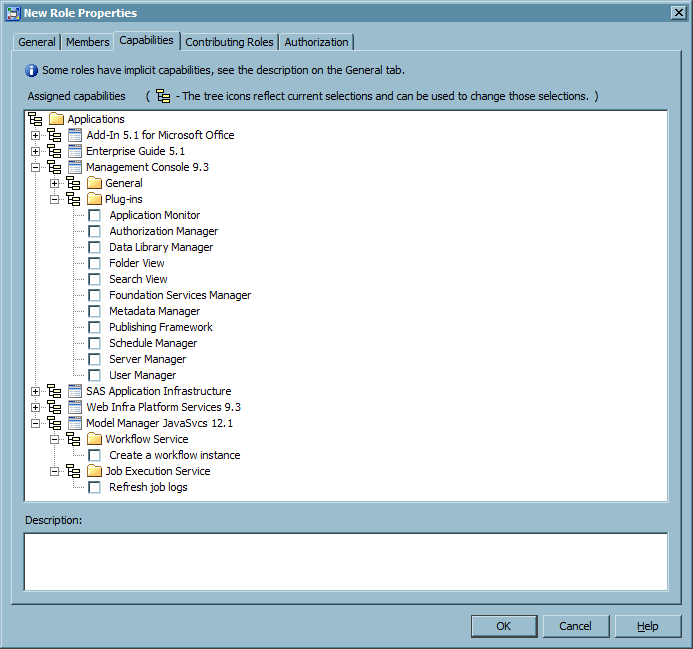 New Role Properties Capabilities